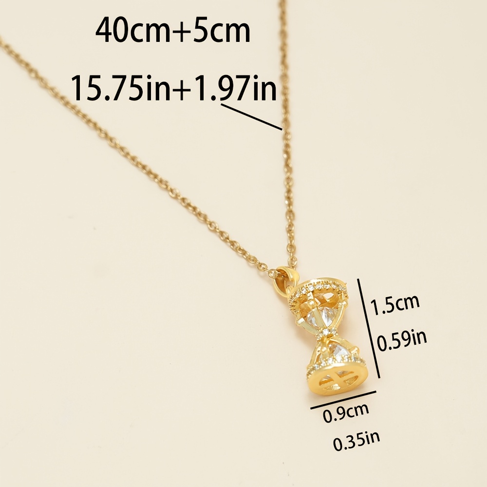 Women's Stainless Steel Hourglass Pendant Necklace